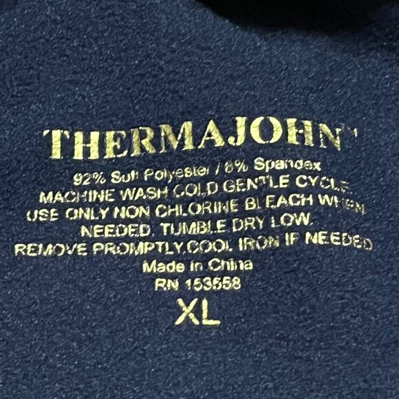 THERMAJOHN MENS THERMAL BOTTOMS NAVY BLUE SIZE XL - Picture 6 of 8